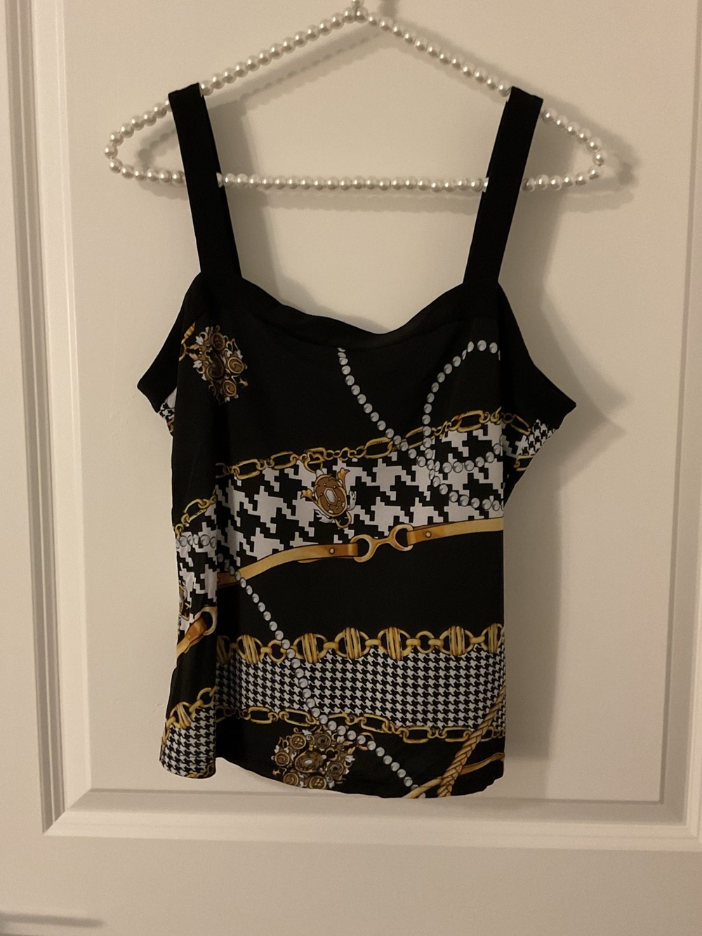 Joseph Ribkoff Black & Gold Patterned Women's Tank Top